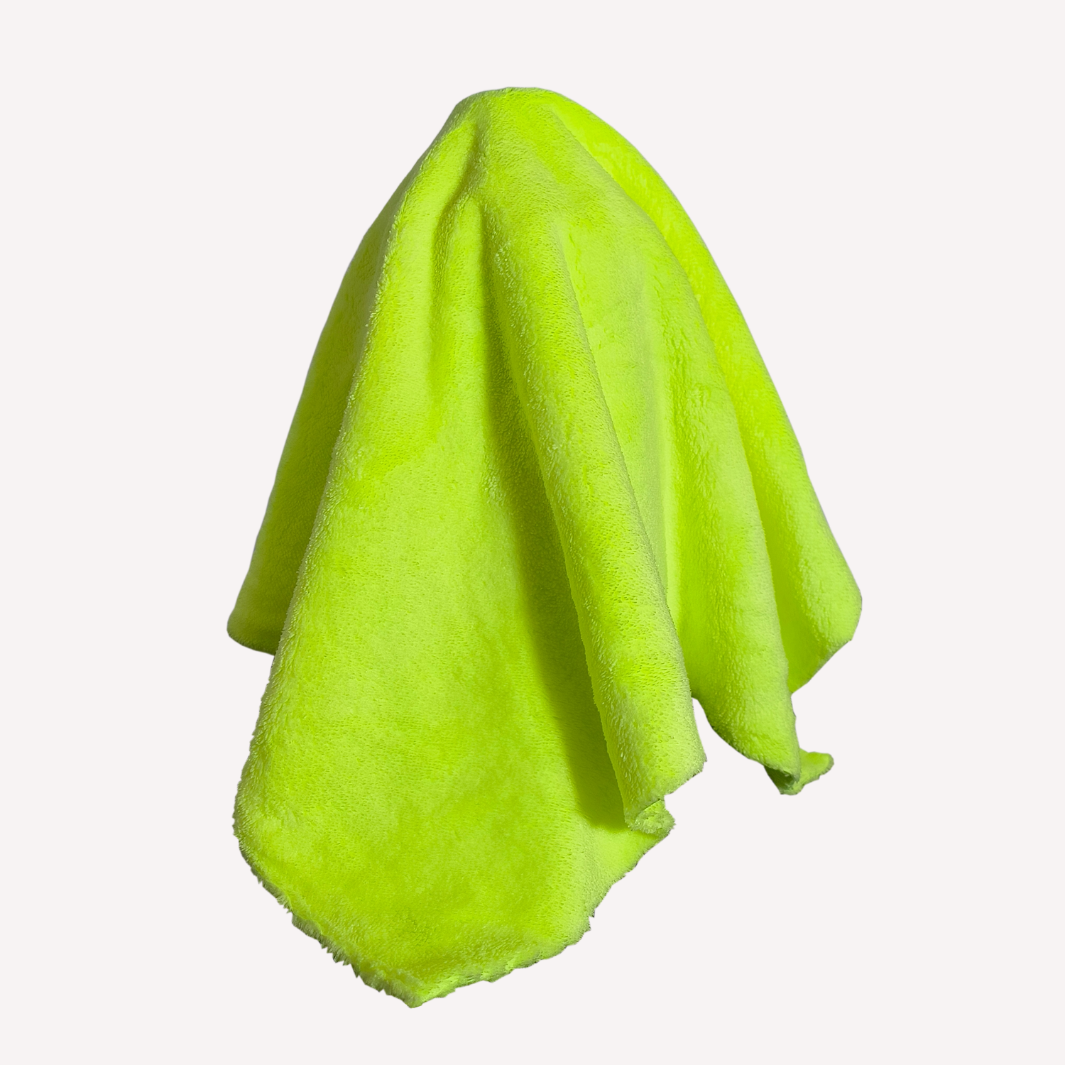 Image of green Super Soft Fleece designed for polishing and buffing motorcycles and cars.